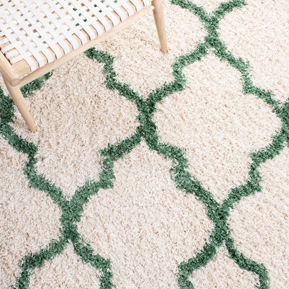 Safavieh Venus Shag 4&#39; x 6&#39; Ivory and Green Area Rug, , large