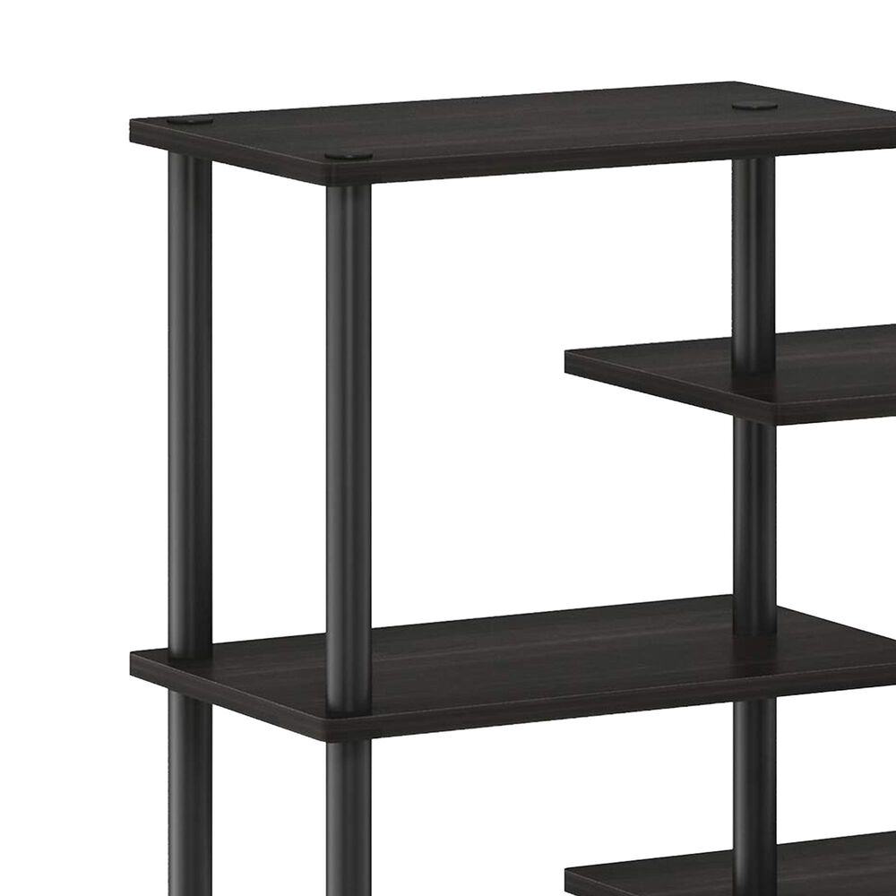 HOMLUX 6-Tier Accent Display Rack in Espresso and Black, , large