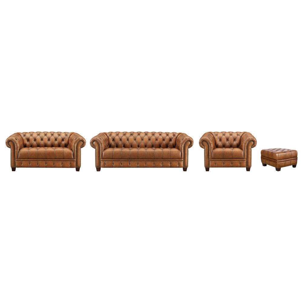 Hydeline York 4-Piece Stationary Living Room Set in Cienna Saddle, , large