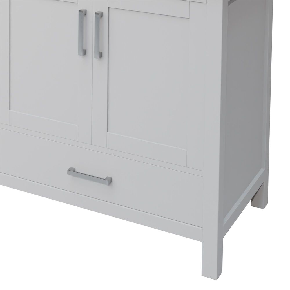 Lexora Home Jacques 72" Double Bathroom Vanity in White with 2 cm White Cultured Marble Top and Rectangular Sinks, , large