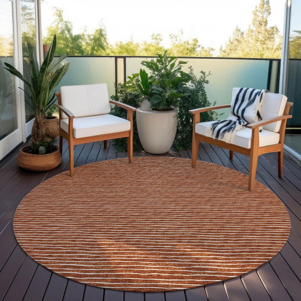 Dalyn Rug Company Laidley 6&#39; Round Paprika Indoor/Outdoor Area Rug, , large