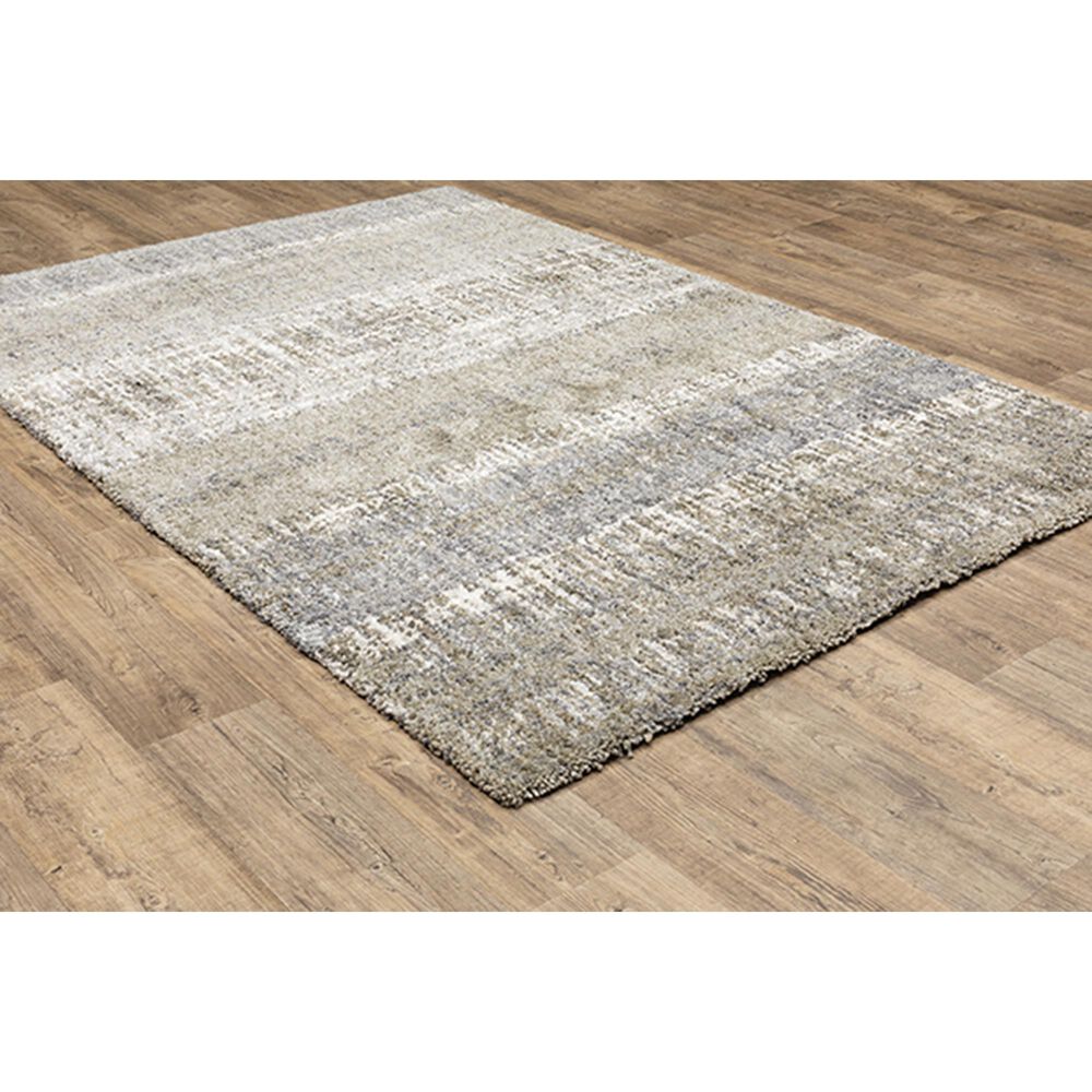 Oriental Weavers Aspen Shag Distressed 530J9 7&#39;10&quot; x 10&#39;10&quot; Gray Area Rug, , large