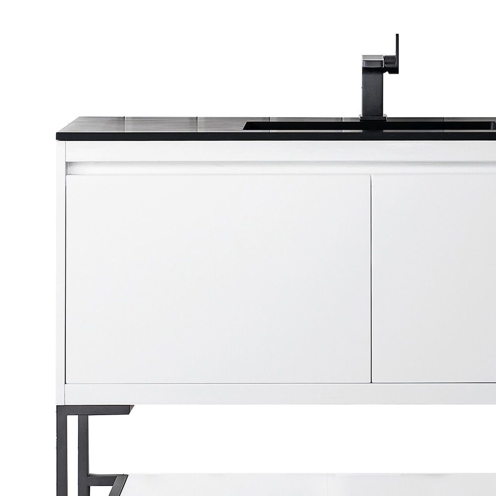 James Martin Vanities Mantova 47.3&quot; Single Vanity Cabinet in Mid-Century Walnut and Brushed Nickel, , large