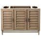 James Martin Vanities Portland 48" Single Bathroom Vanity in Whitewashed Walnut with 3 cm Charcoal Soapstone Quartz Top and Rectangular Sink, , large