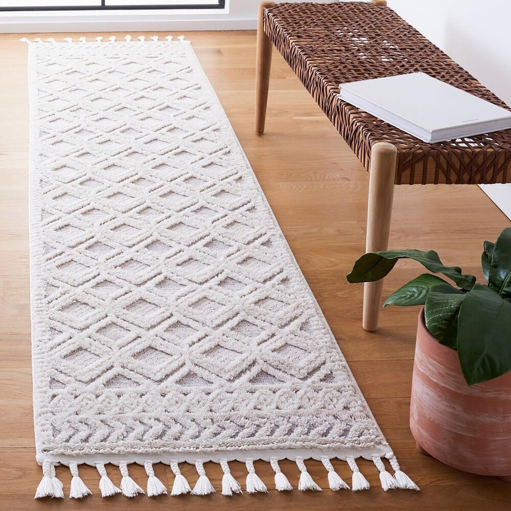 Safavieh Marrakesh 2&#39;2&quot; x 6&#39; Beige and Grey Runner, , large