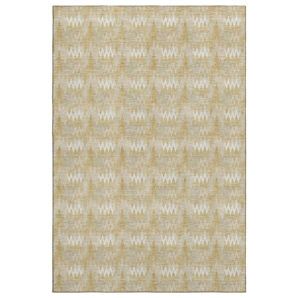 Dalyn Rug Company Soft Essentials Chevron Gold 8" x 10" Area Rug, , large