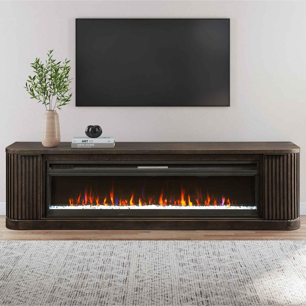 Martin Furniture Tulane 84&quot; Fireplace TV Stand in Dark Chocolate, , large