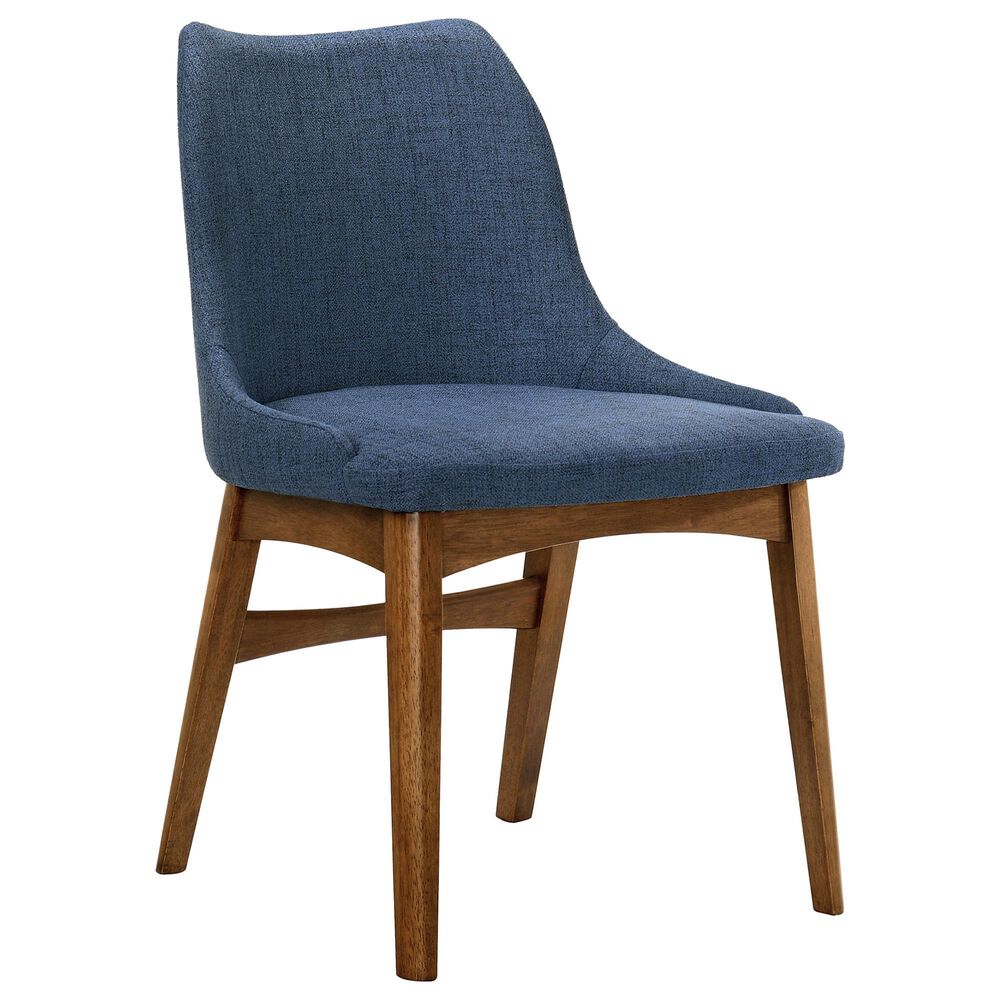 Blue River Westmont and Azalea 5-Piece Dining Set with Blue Cushion in Walnut, , large