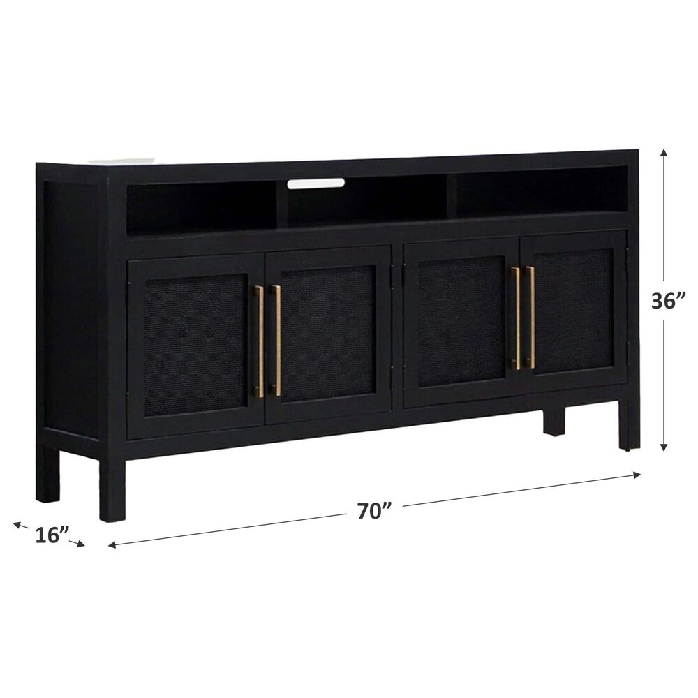 Meximuebles Havana 70&quot; TV Console in Vintage Black, , large