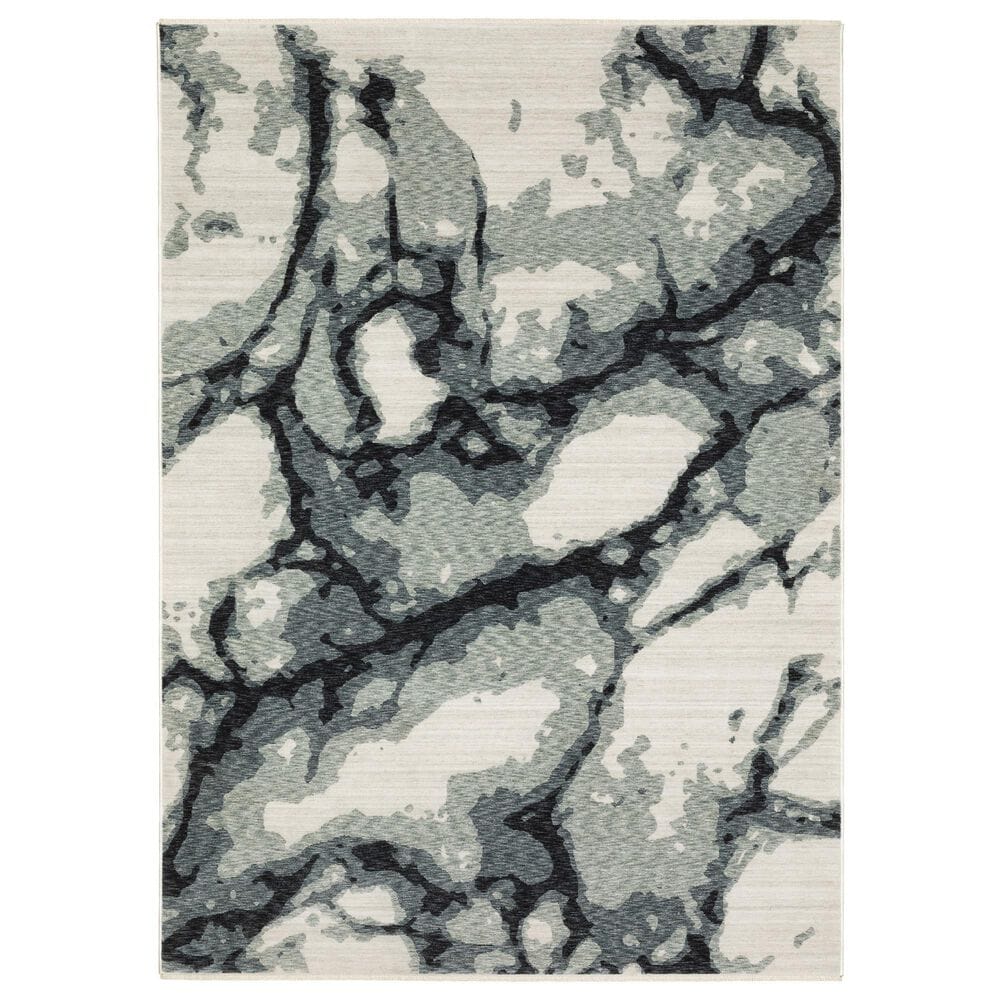 Oriental Weavers Echo ECH08 Blue and Ivory 5"3" x 7"6" Area Rug, , large