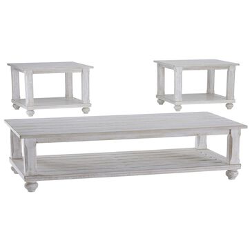 Signature Design by Ashley Cloudhurst 3-Pack Occasional Tables in White, , large