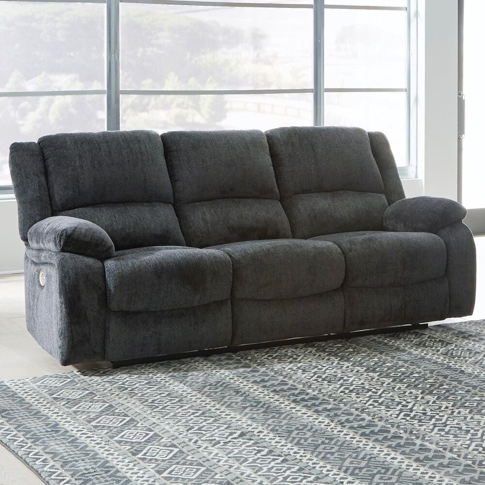 Draycoll Power Reclining Sofa - Slate