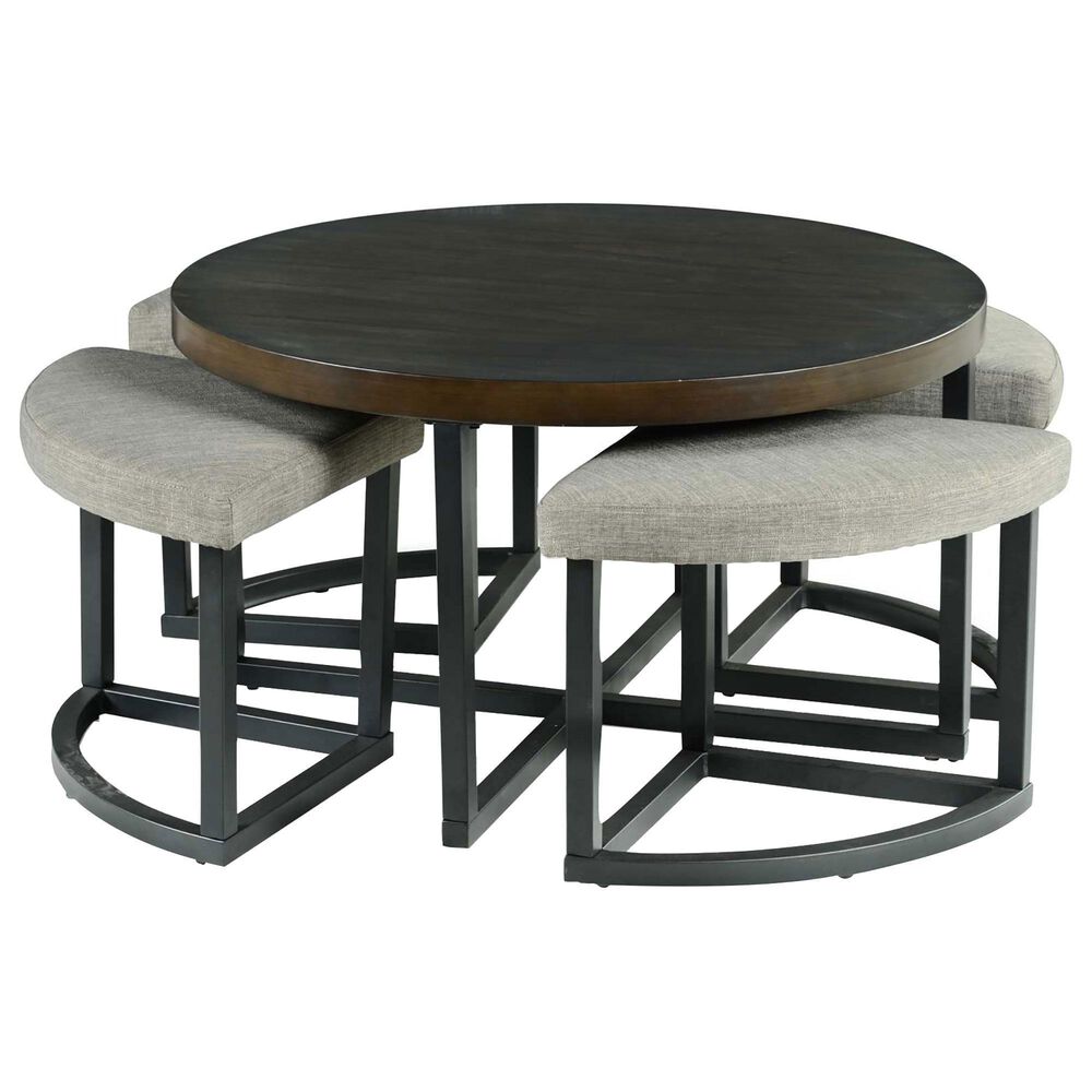 Steve Silver Yukon 5-Piece Nesting Cocktail Table Set in Walnut and Ebony, , large