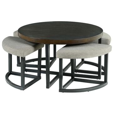 Steve Silver Yukon 5-Piece Nesting Cocktail Table Set in Walnut and Ebony, , large