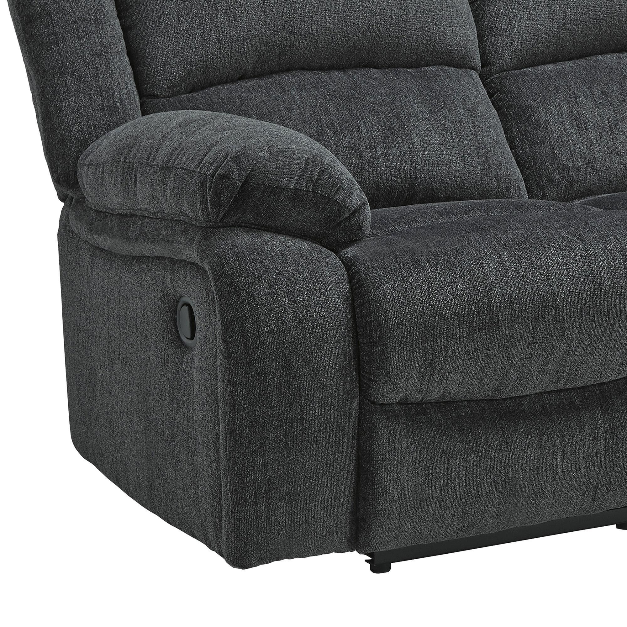 Signature Design by Ashley Draycoll Manual Reclining Sofa and Loveseat Set in Slate NFM