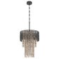 Creative Coop Marin 3-Tier Ombre Beaded Wood Chandelier in Black, , large