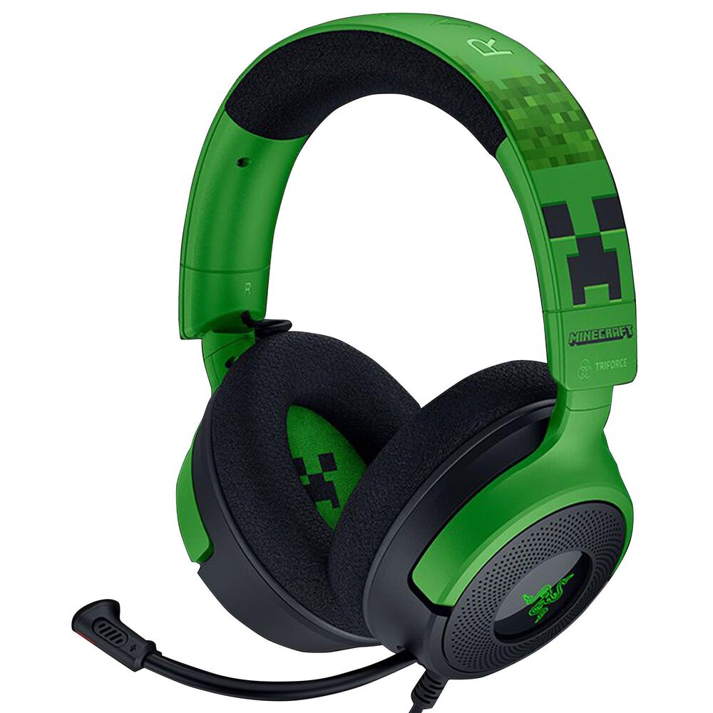 Razer Kraken V4 X Wired Gaming Headset with Minecraft Edition in Green, , large