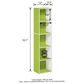HOMLUX 5-Tier Cube Open Shelf Storage Organizer Bookcase in Green and White, , large