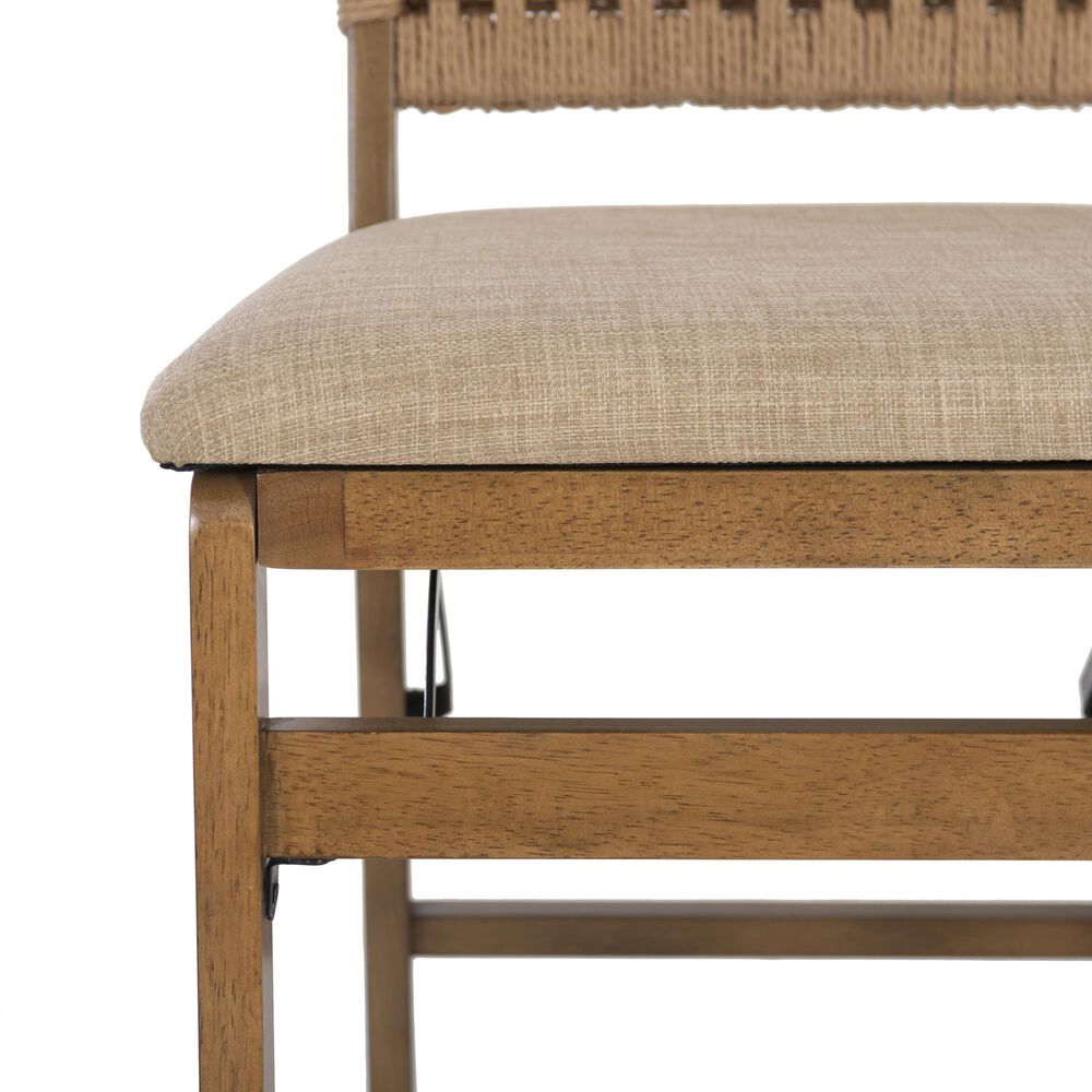 Linon Home Decor Norwich Woven Folding Chair in Natural, , large