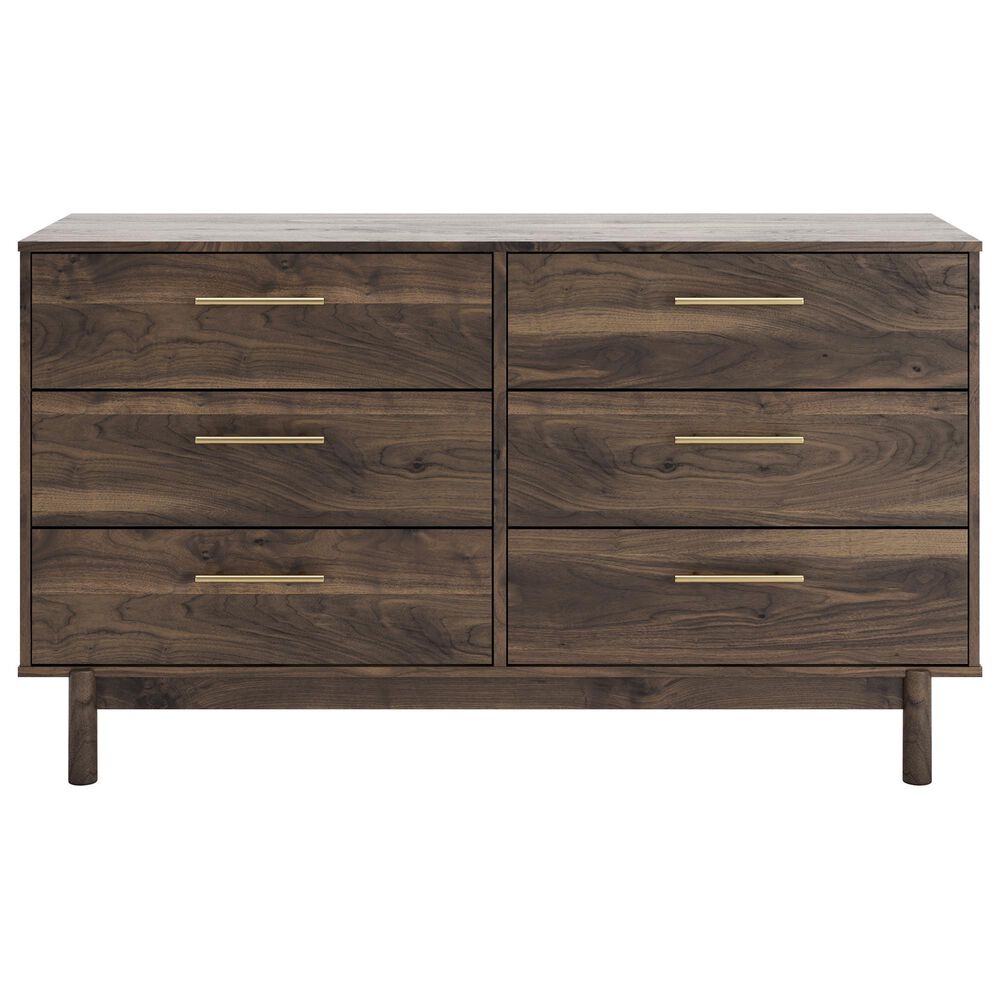 Ashley Calverson 6-Drawer Dresser in Mocha, , large