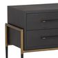 37B Weldrick 2-Drawer Nightstand in Black and Antique Brass, , large