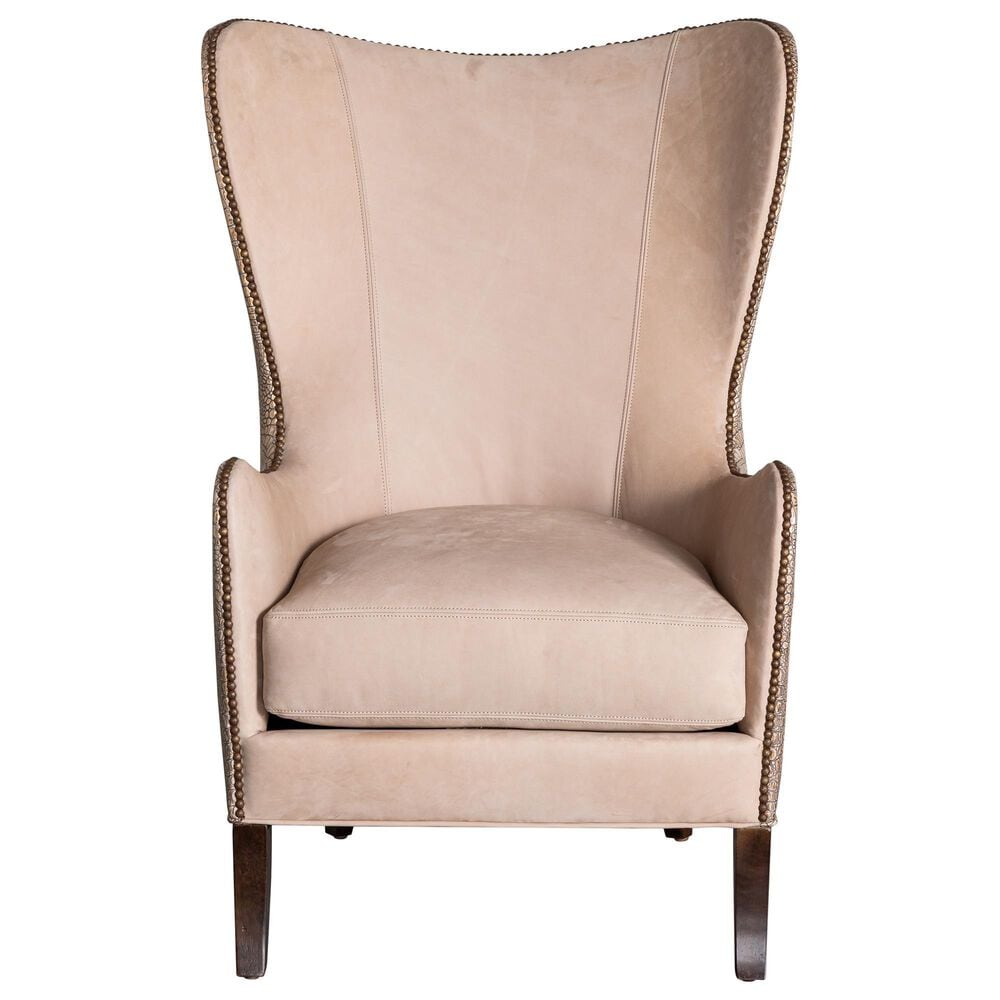 Massoud Furniture Josie Accent Chair in Cottswald Taupe, , large