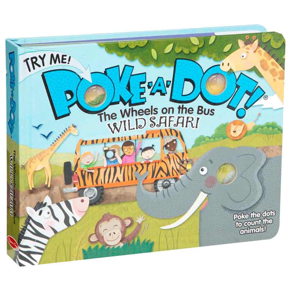 Melissa & Doug Poke-A-Dot: The Wheels on Bus Wild Safari Board Book, , large