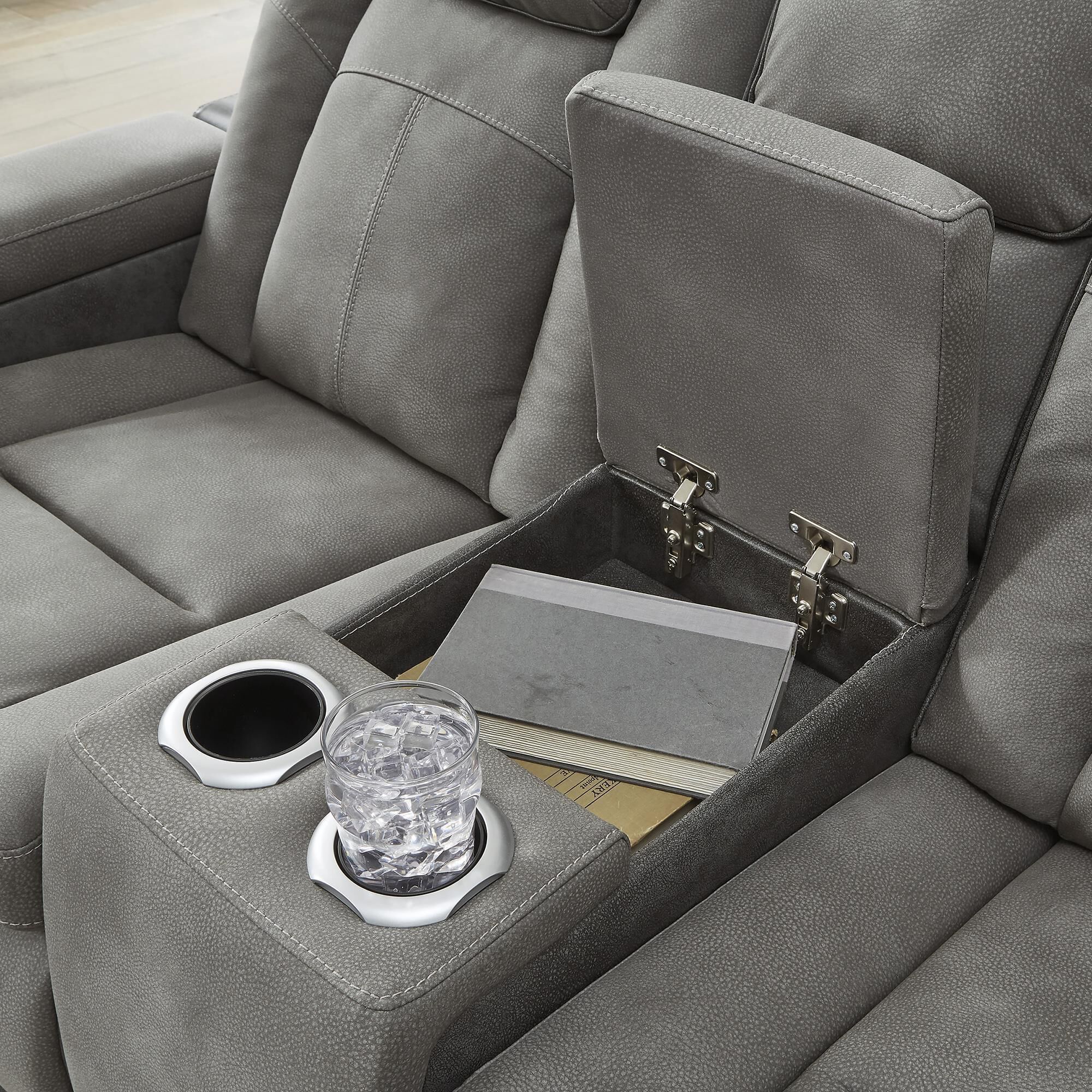 Ashley Next-Gen DuraPella Power Reclining Loveseat with Console in