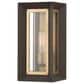Troy Lighting Lowry 14" 1-Light Exterior Wall Sconce in Textured Bronze and Patina Brass, , large