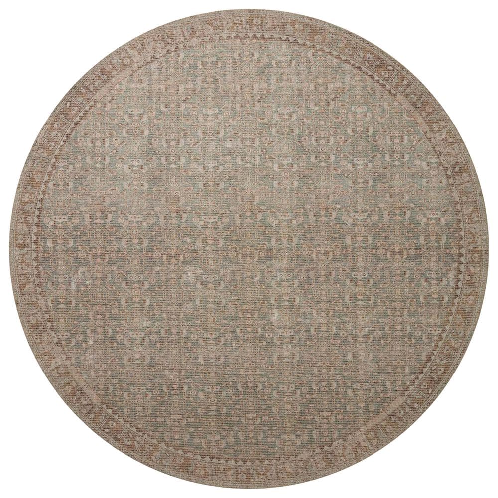 Angela Rose Aubrey 5" Round Sage and Bark Area Rug, , large