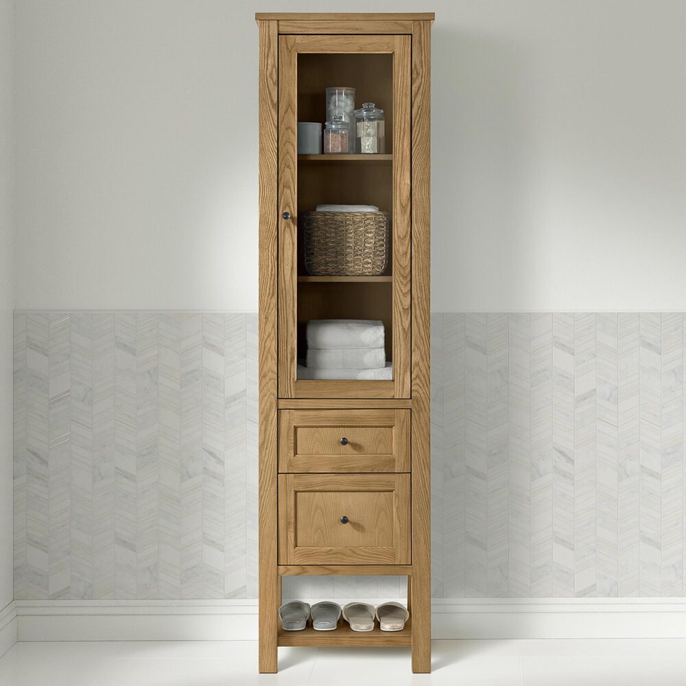 James Martin Vanities Breckenridge 22&quot; Linen Cabinet in Light Natural Oak, , large