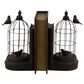 Maple and Jade Birdcage Bookends in Dark Brown (Set of 2), , large