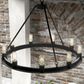 Hunter Saddlewood 9-Light Chandelier in Natural Iron, , large