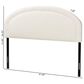 Baxton Studio Fiana Queen Upholstered Panel Headboard in Cream, , large