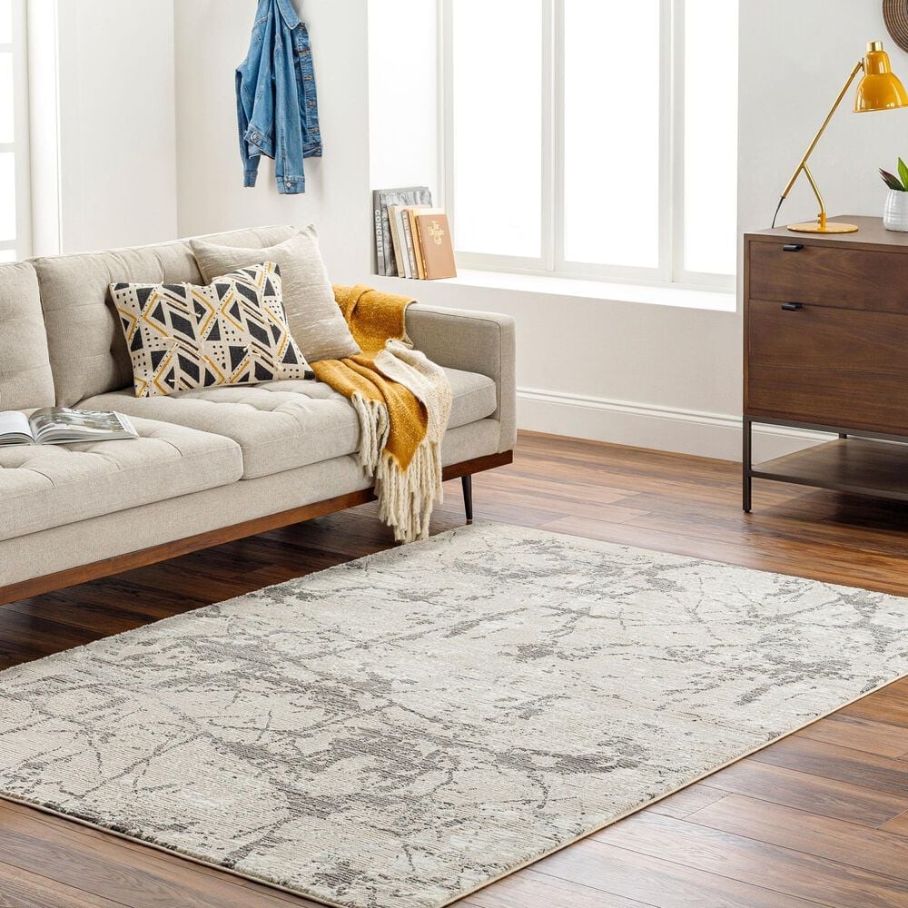 Surya Alder 7&#39;7&quot; x 10&#39; Ivory, Taupe, Tan, Gray, Charcoal and Light Slate Area Rug, , large