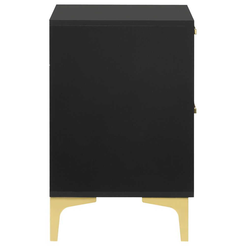 Pacific Landing Kendall 4-Piece Queen Upholstered Bedroom Set in Black and Gold, , large