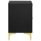 Pacific Landing Kendall 4-Piece Queen Upholstered Bedroom Set in Black and Gold, , large