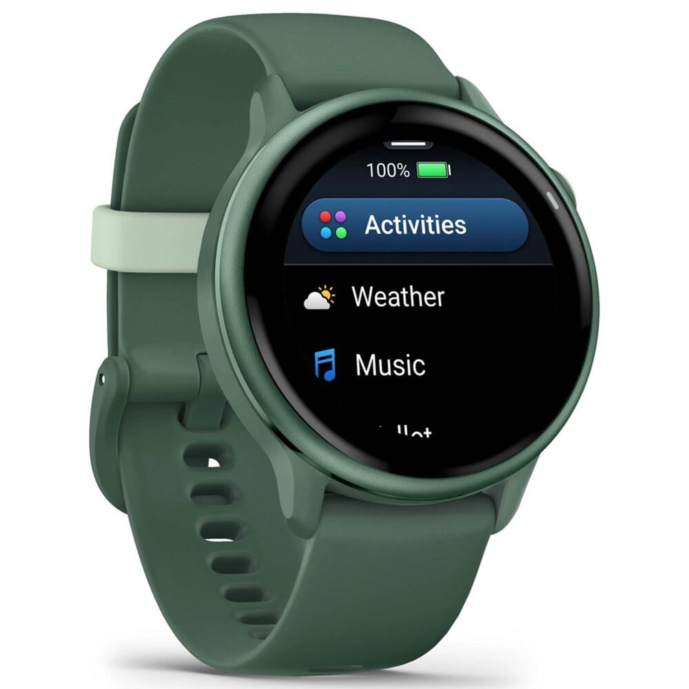 Garmin Vivoactive 6 Smartwatch 42mm Jasper Green Aluminum Case with Jasper Green Band, , large