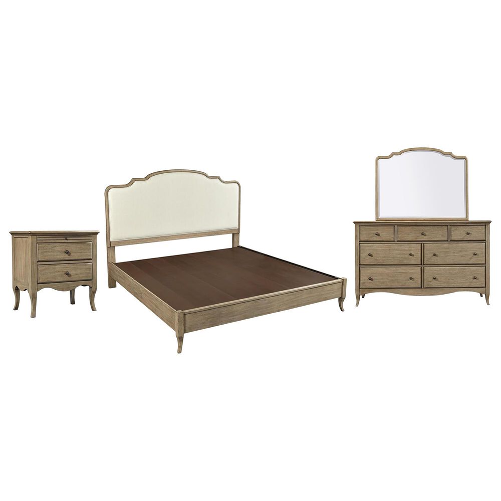 Riva Ridge Provence 4 Piece King Bedroom Set in Patine, , large