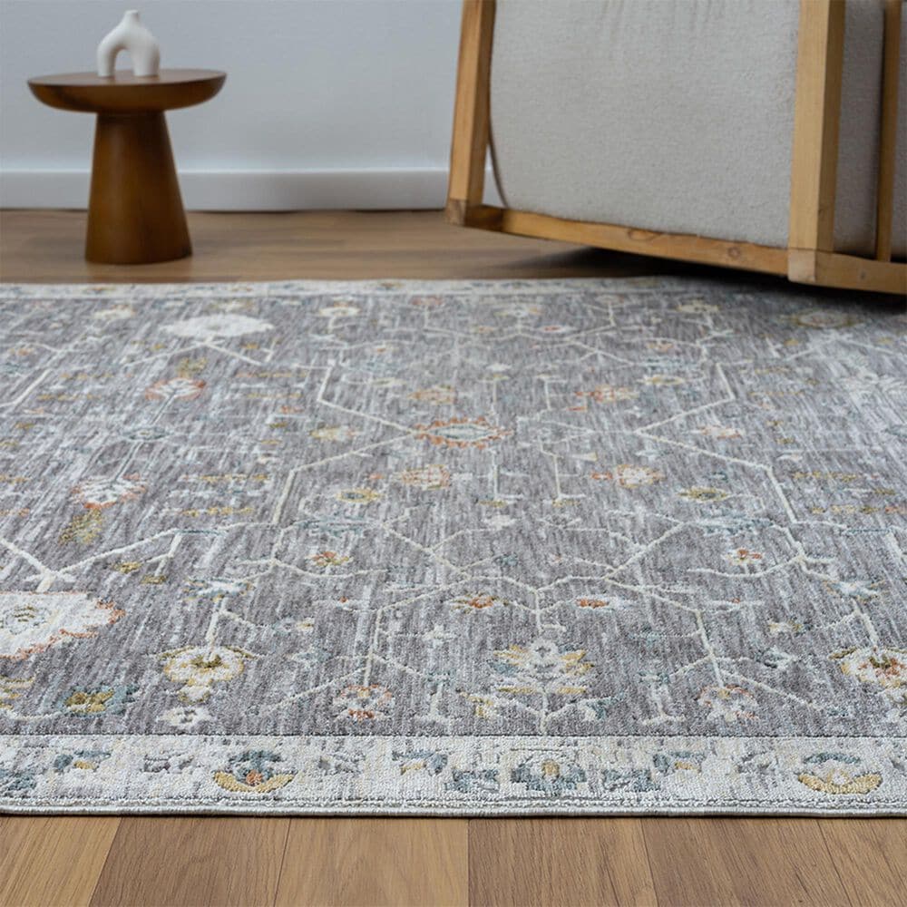 L&amp;R Resources Allure Gray and Ivory 7&#39;9&quot; x 9&#39;9&quot; Area Rug, , large