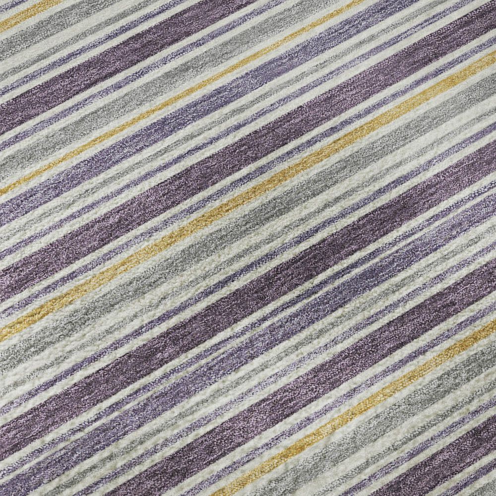 Dalyn Rug Company Soft Essentials Striped Plum 9' x 12' Indoor/Outdoor Area Rug, , large