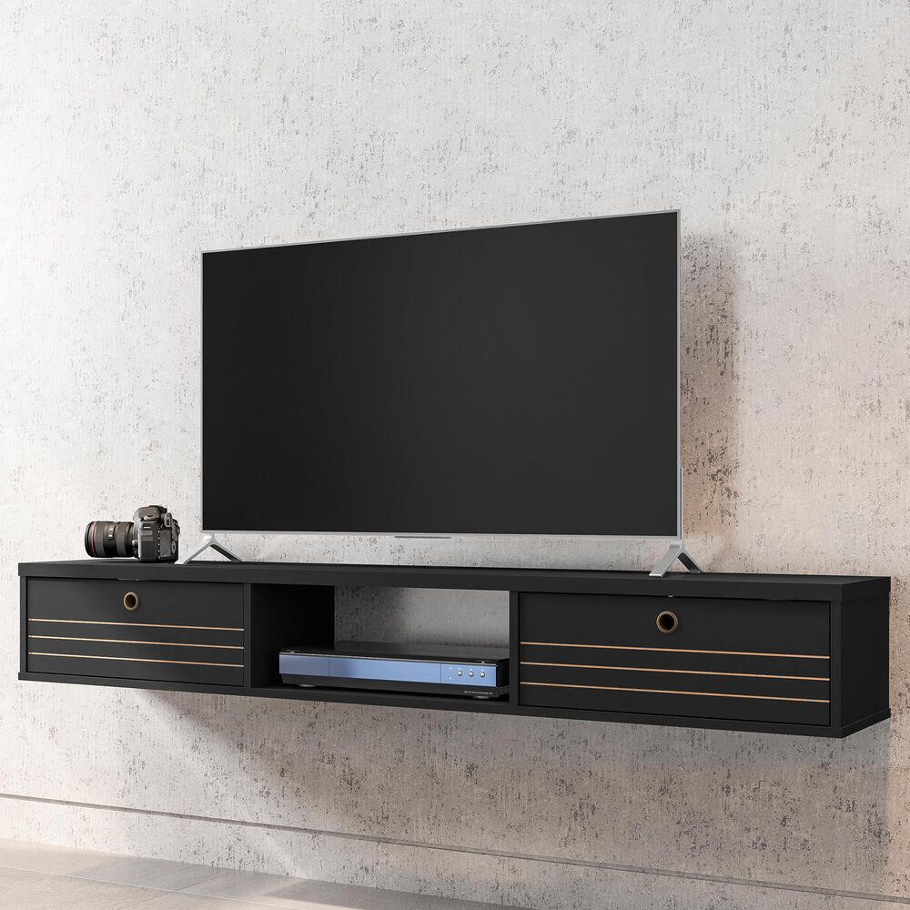 Manhattan Liberty 62.99" Entertainment Center in Black, , large