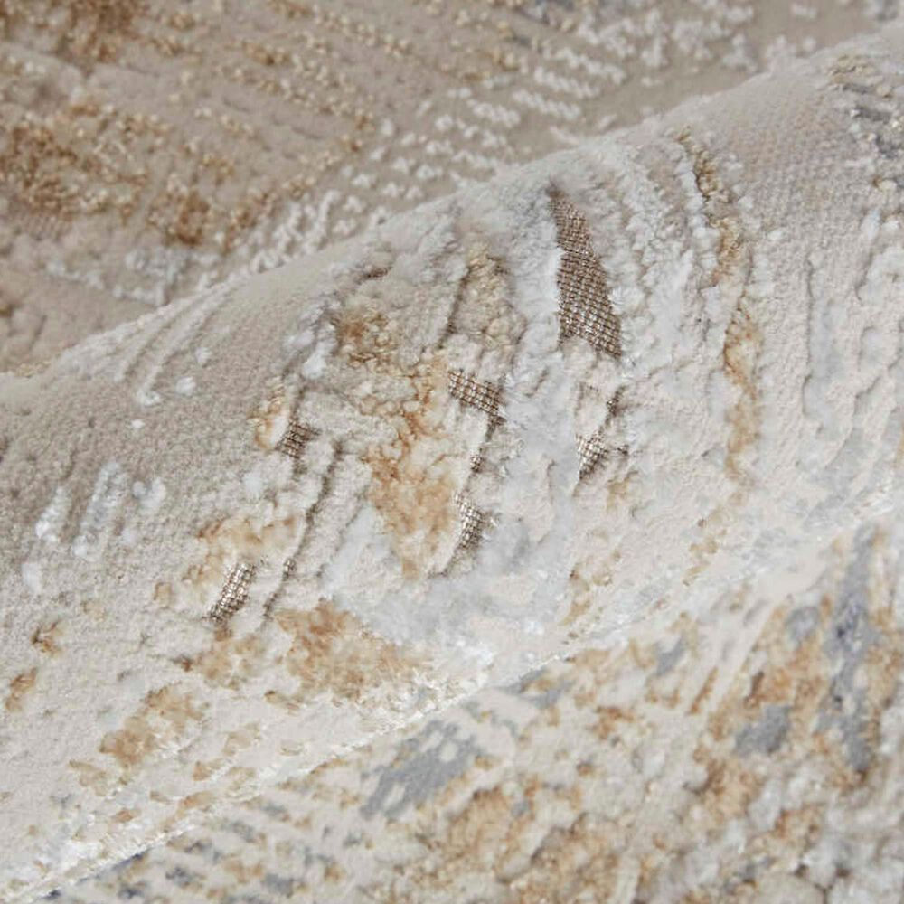 Feizy Laina 4&#39; x 6&#39; Gray and Beige Area Rug, , large