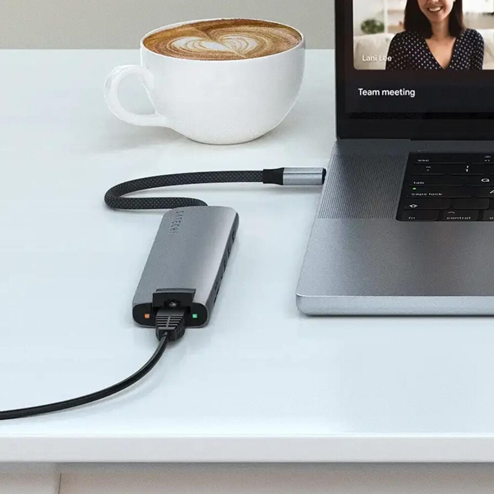 Satechi 7-in-1 USB-C Slim Multiport Adapter with Ethernet in Space Grey, , large