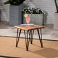 Hearth and Haven Zion 3-Piece Outdoor Coffee Table and Accent Table Set with Metal Hairpin Legs in Teak, , large