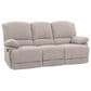 CorLiving Lea Reclining Console Sofa with Cupholders in Beige Fabric, , large