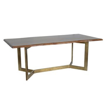 Classic Home Kade Dining Table in Mango and Antique Brass - Table Only, , large