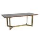 Classic Home Kade Dining Table in Mango and Antique Brass - Table Only, , large