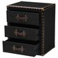 Baxton Studio Mallison 3-Drawer End Table in Black and Brown, , large