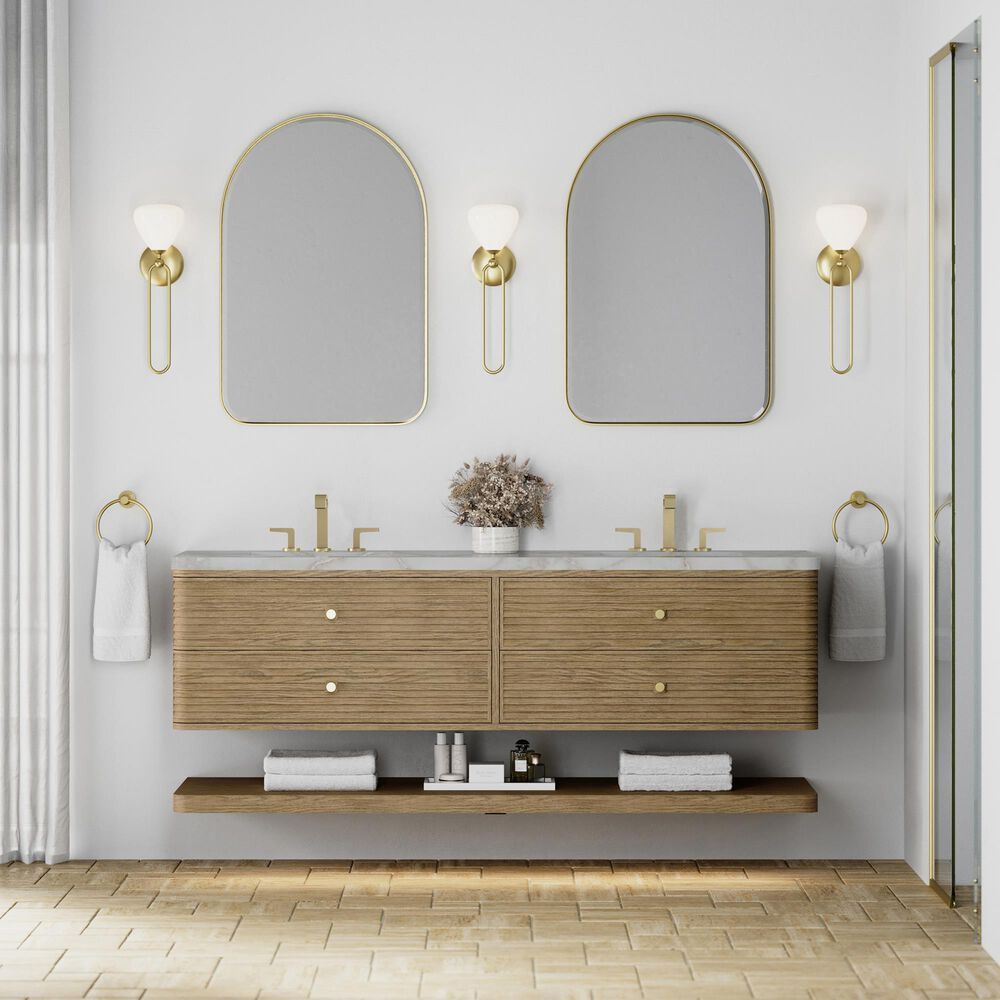 James Martin Allamari 72" Double Bathroom Vanity in Dune Mist with 3 cm Victorian Silver Top, Rectangular Sinks and FreePower Wireless Charger, , large